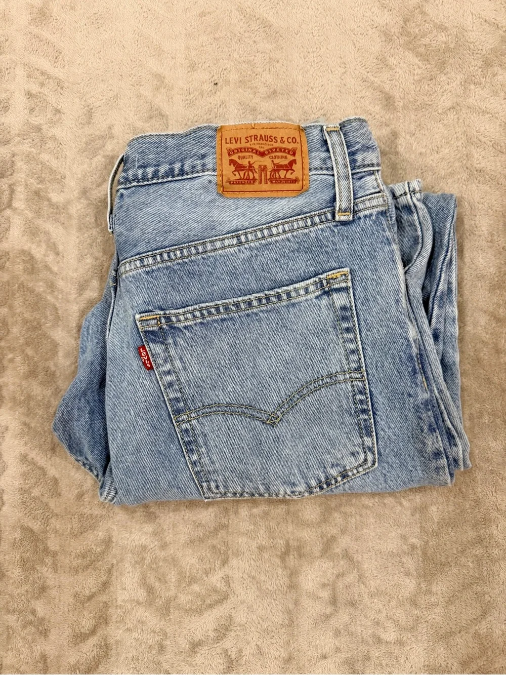 Levi's '90s Baggy Mom Jeans W31 L31 Light Wash High Rise Relaxed Fit Denim